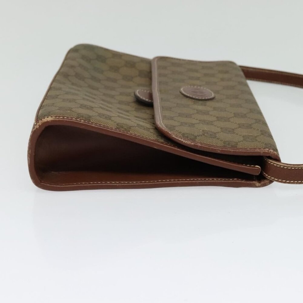 Authentic GUCCI GG Canvas Shoulder Bag Brown Gold 004 49 0195 - Picture 11 of 16